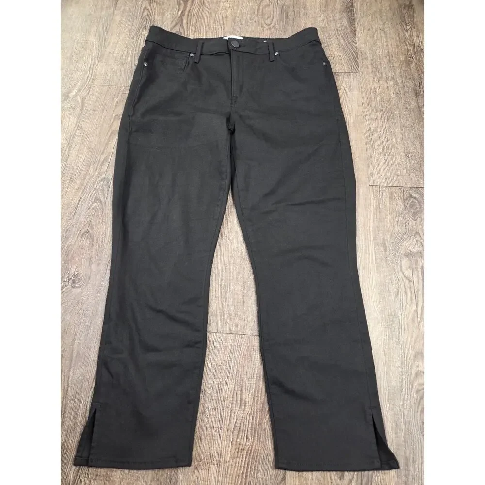 Parker Smith Skinny Fit Stretch Solid Black Pants Made in USA Size 30 - Picture 1 of 7